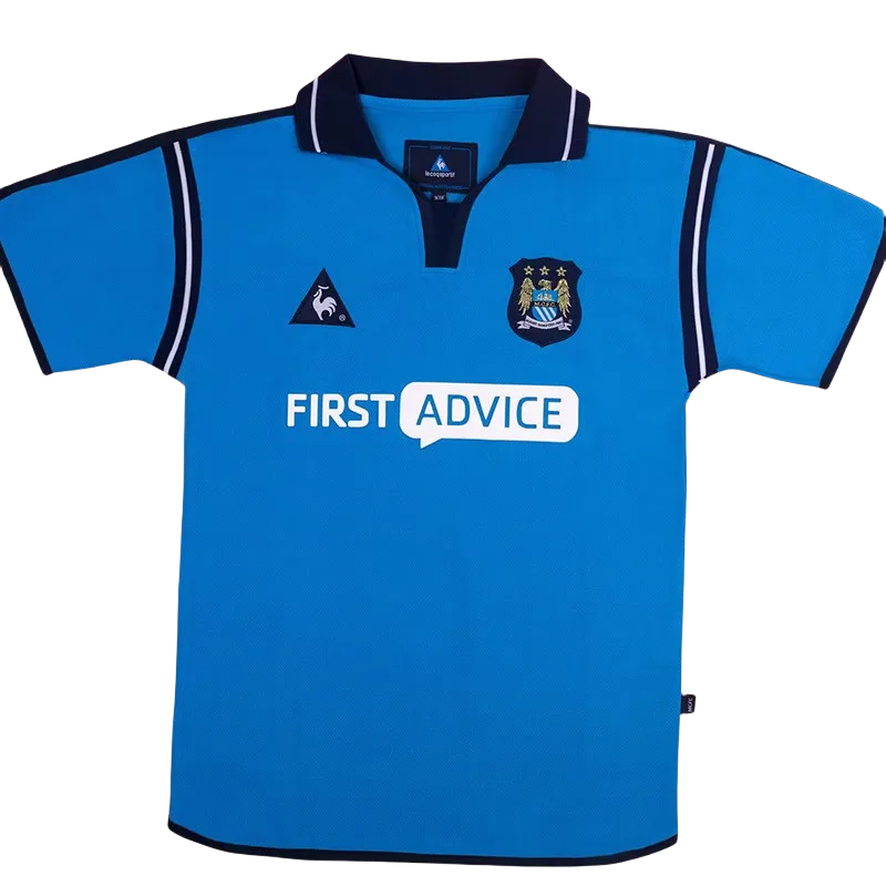 2002-2003 Man City Home Retro Soccer Jersey