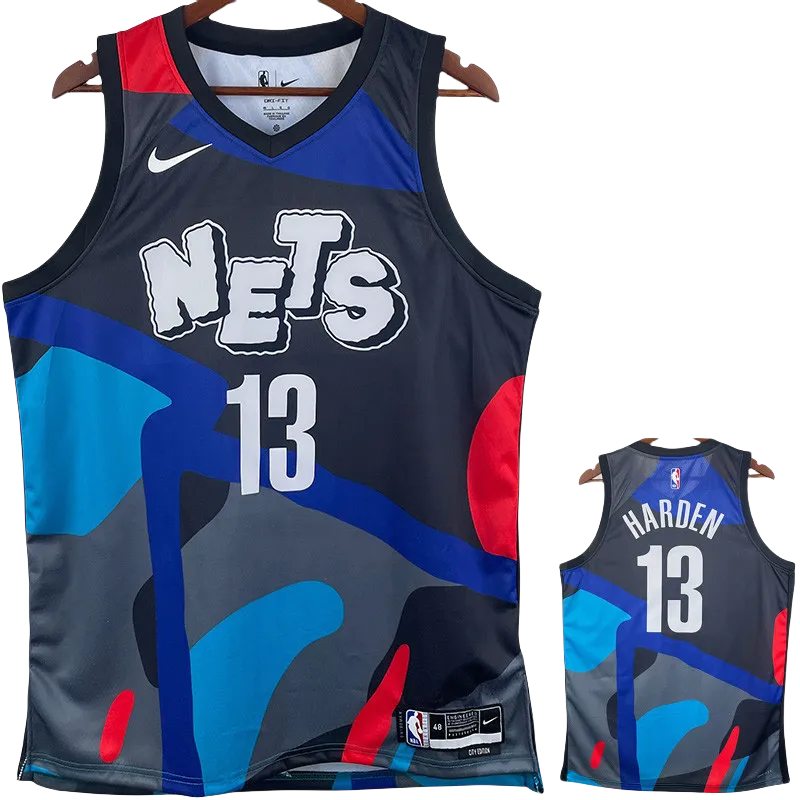 23-24 NETS HARDEN #13 Blue Black City Edition Top Quality Hot Pressing NBA Jersey