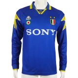 1995-1996 JUV Away Blue Retro Long Sleeve Soccer Jersey