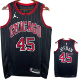 22-23 BULLS JORDAN #45 Black Top Quality Hot Pressing NBA Jersey (Trapeze Edition)