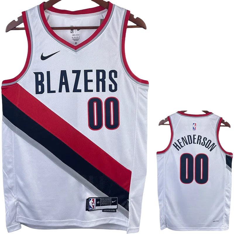 22-23 Trail Blazers HENDERSON #00 White Top Quality Hot Pressing NBA Jersey