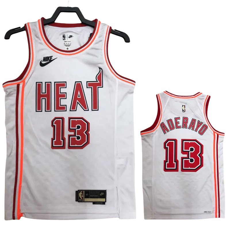 22-23 Heat ADERAYO #13 White Top Quality Hot Pressing NBA Jersey (Retro Logo)