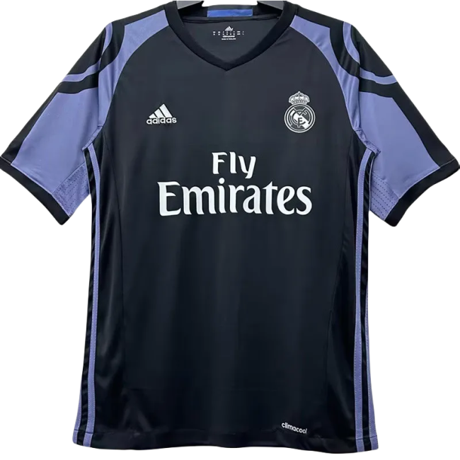 2016-2017 Real Madrid   Away Black Retro Soccer Jersey