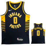 22-23 Indiana Pacers HALIBURTON #0 Black Away Top Quality Hot Pressing NBA Jersey