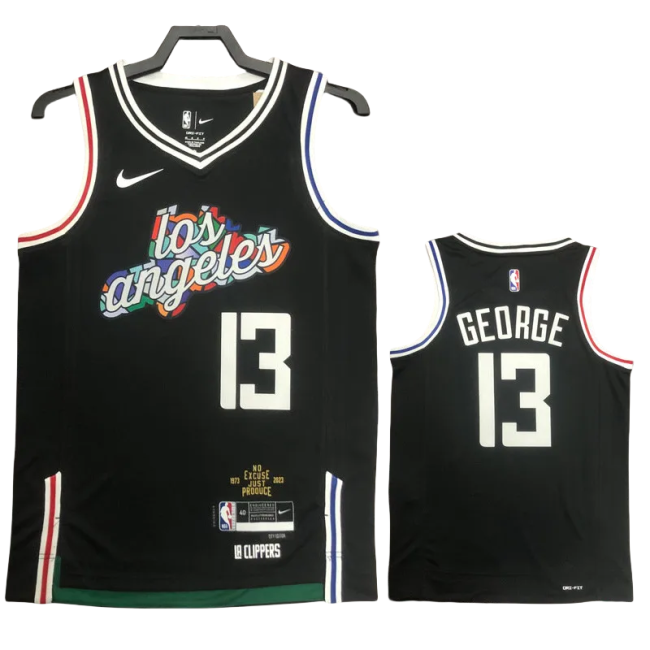 22-23 Clippers GEORGE #13 Black City Edition Top Quality Hot Pressing NBA Jersey