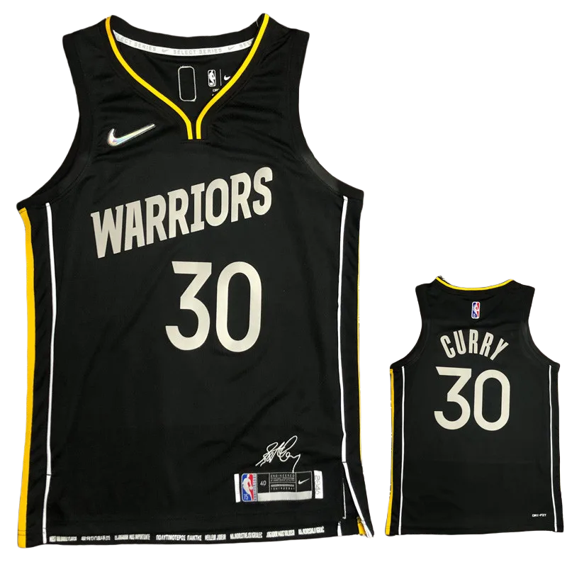 WARRIORS Glory version CURRY #30 Black Top Quality Hot Pressing NBA Jersey