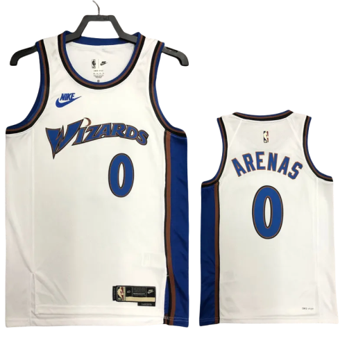 22-23 Wizards ARENAS #0 White Top Quality Hot Pressing NBA Jersey (Retro Logo)