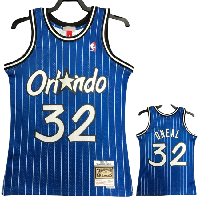 1995 Magic O'NEAL #32 Blue Retro Top Quality Hot Pressing NBA Jersey