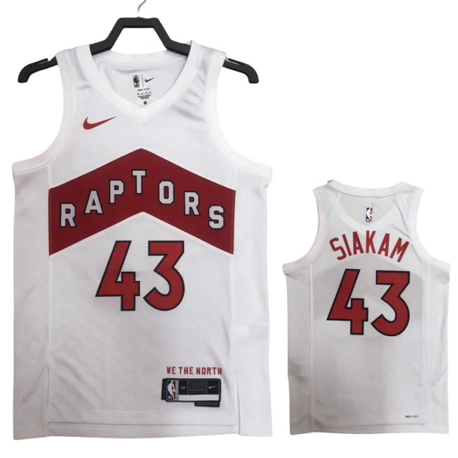 22-23 Raptors SIAKAM #43 White Top Quality Hot Pressing NBA Jersey