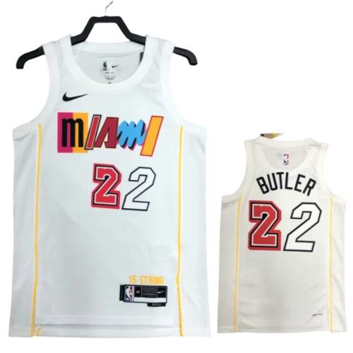 22-23 HEAT BUTLER #22 White City Edition Top Quality Hot Pressing NBA Jersey