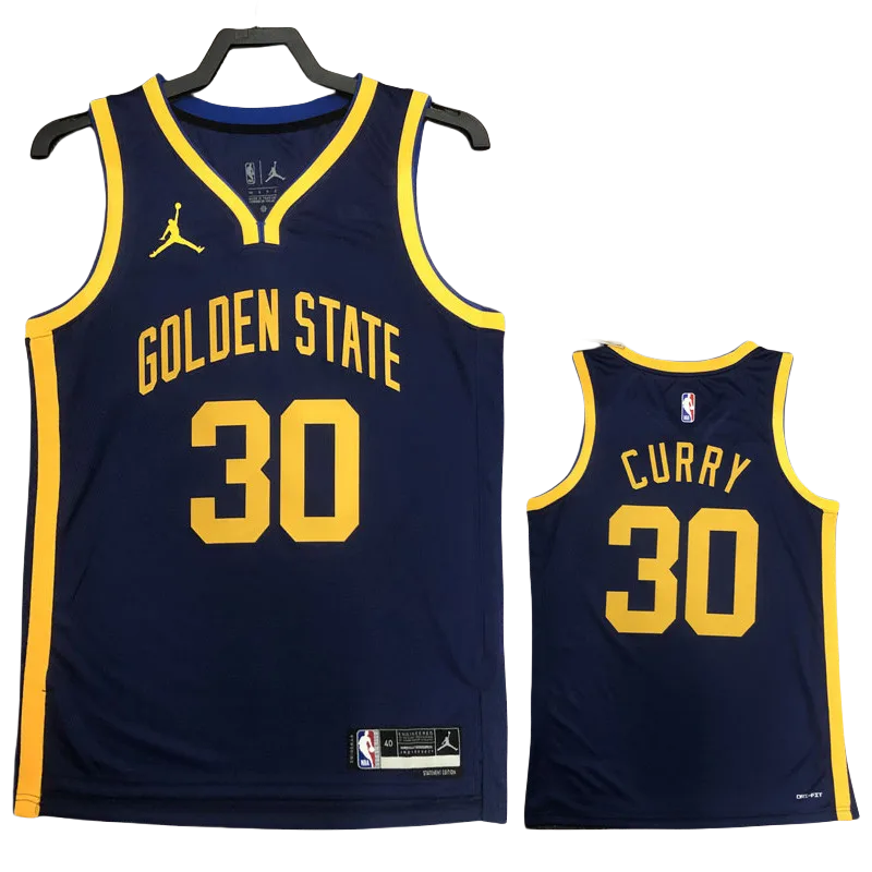 22-23 WARRIORS CURRY #30 Royal blue Top Quality Hot Pressing NBA Jersey (Trapeze Edition)