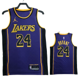 22-23 LAKERS BRYANT #24 Purple Top Quality Hot Pressing NBA Jersey (Trapeze Edition)