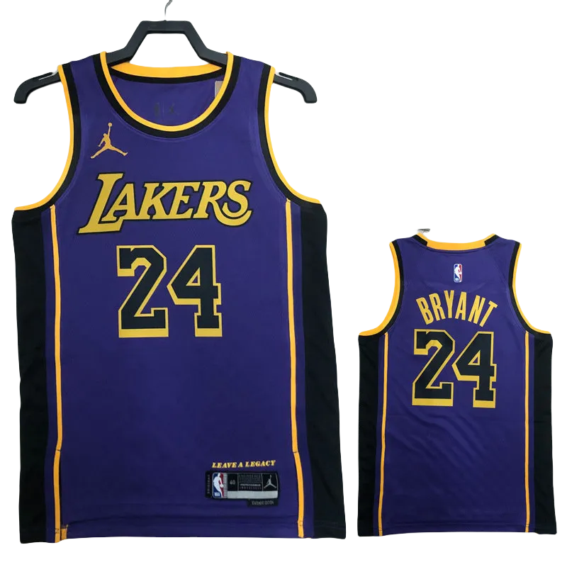 22-23 LAKERS BRYANT #24 Purple Top Quality Hot Pressing NBA Jersey (Trapeze Edition)
