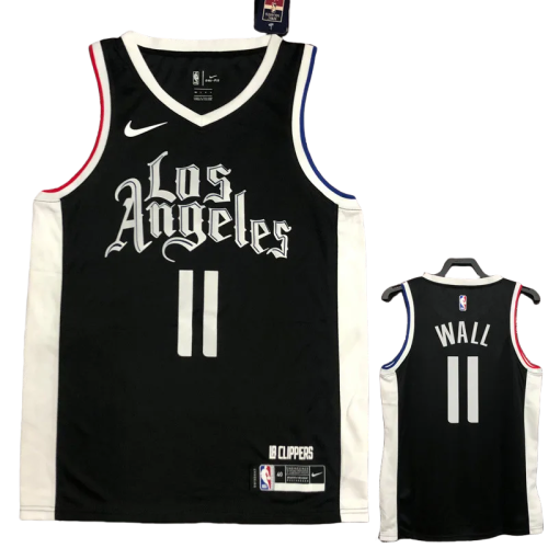 CLIPPERS WALL #11 Black Top Quality Hot Pressing NBA Jersey