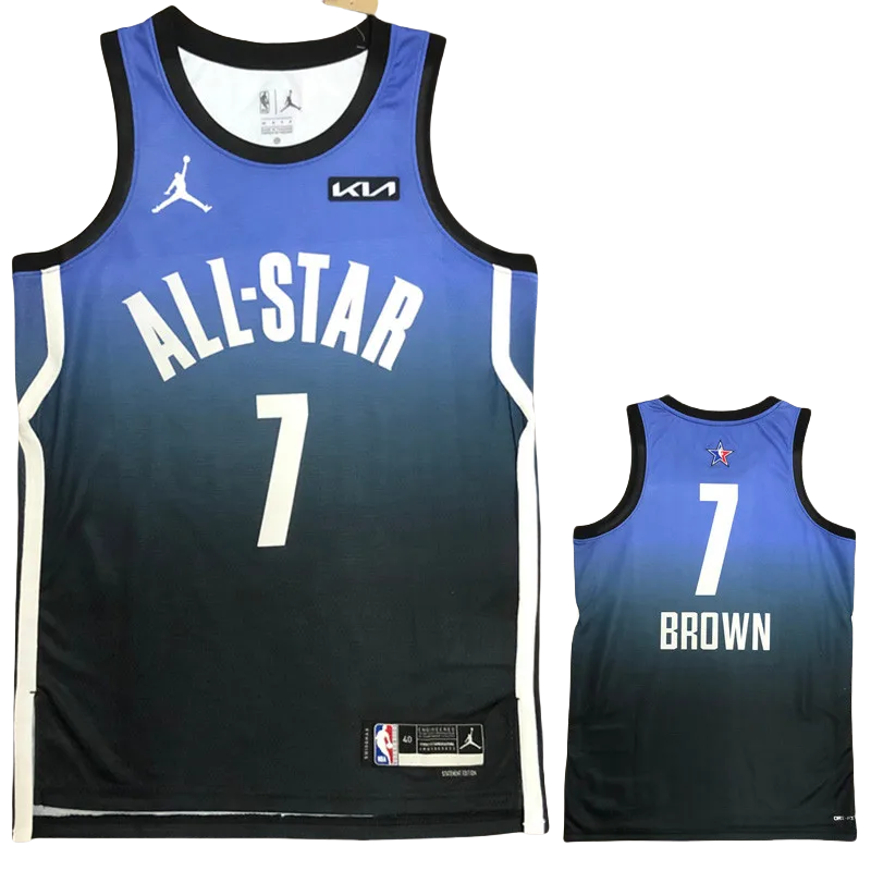 2023 ALL STAR BROWN #7 Blue Top Quality Hot Pressing NBA Jersey