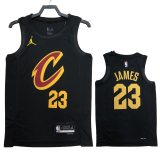 22-23 Cleveland Cavaliers JAMES #23 Black Top Quality Hot Pressing NBA Jersey (Trapeze Edition)