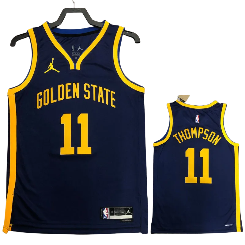 22-23 WARRIORS THOMPSON #11 Royal blue Top Quality Hot Pressing NBA Jersey (Trapeze Edition)