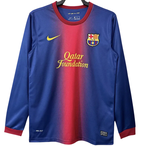 2012-2013 Barcelona  Home Long Sleeve Retro Soccer Jersey