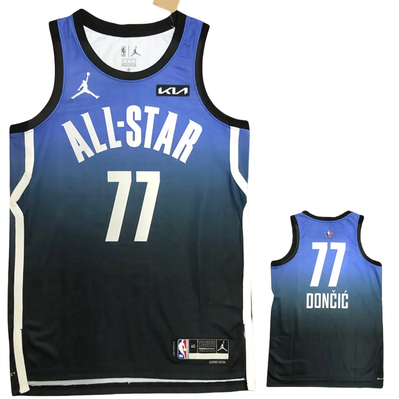 2023 ALL STAR DONCIC #77 Blue Top Quality Hot Pressing NBA Jersey