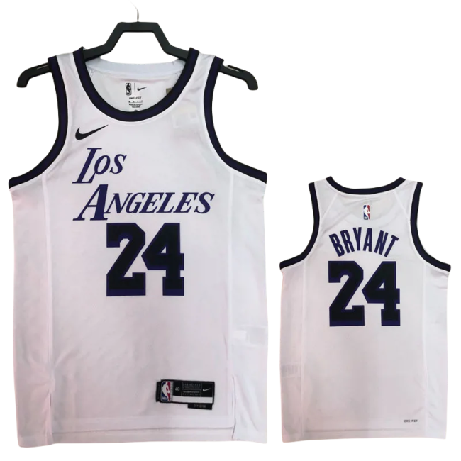 22-23 LAKERS BRYANT #24 White City Edition Top Quality Hot Pressing NBA Jersey