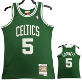 2008 CELTICS GARNETT #5 Green Retro Top Quality Hot Pressing NBA Jersey