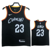 22-23 Cleveland Cavaliers JAMES #23 Black City Edition Top Quality Hot Pressing NBA Jersey