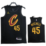 22-23 Cleveland Cavaliers MITCHELL #45 Black Top Quality Hot Pressing NBA Jersey (Trapeze Edition)