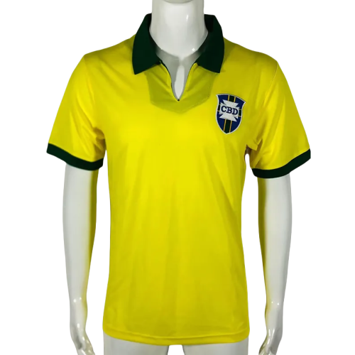 1950-1966 Brazil Home Retro Soccer Jersey