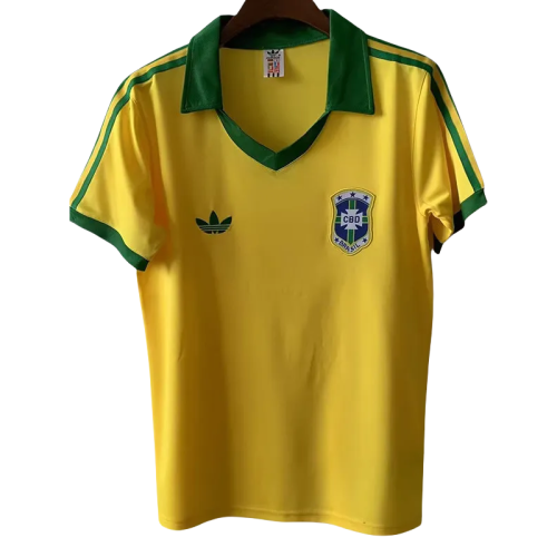 1978 Brazil Home Retro Soccer Jersey
