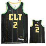 22-23 HORNETS BALL #2 Black City Edition Top Quality Hot Pressing NBA Jersey