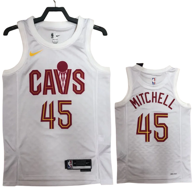 22-23 Cleveland Cavaliers MITCHELL #45 White Top Quality Hot Pressing NBA Jersey