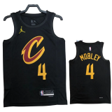 22-23 Cleveland Cavaliers MOBLEY #4 Black Top Quality Hot Pressing NBA Jersey (Trapeze Edition)