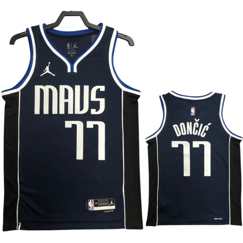 22-23 Dallas Mavericks DONCIC #77 Black Top Quality Hot Pressing NBA Jersey (Trapeze Edition)