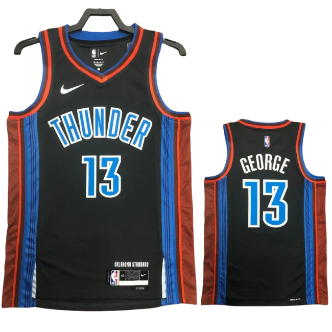 22-23 OKC GEORGE #13 Black Top Quality Hot Pressing NBA Jersey