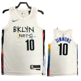 22-23 Nets SIMMONS #10 White City Edition Top Quality Hot Pressing NBA Jersey