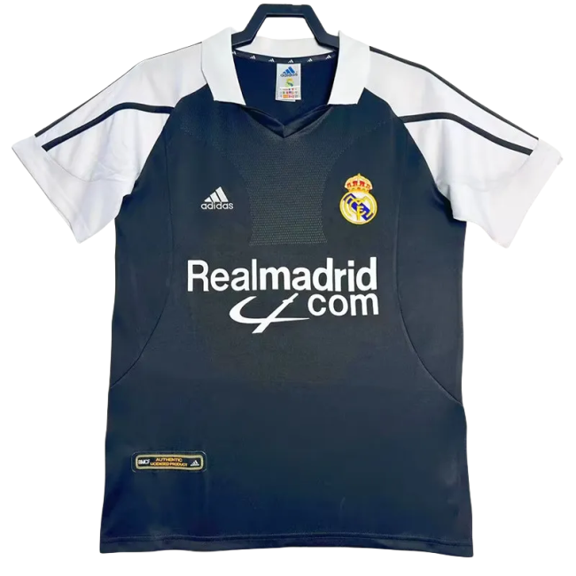 2001-2002 Real Madrid Black Retro Soccer Jersey