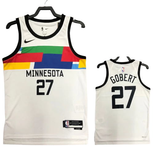 22-23 TIMBERWOLVES GOBERT #27 White City Edition Top Quality Hot Pressing NBA Jersey