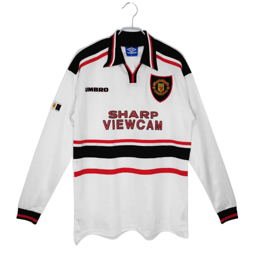 1998-1999 Man Utd Away Long Sleeve Retro Soccer Jersey