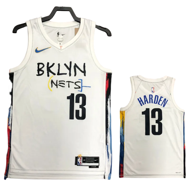 22-23 Nets HARDEN #13 White City Edition Top Quality Hot Pressing NBA Jersey