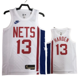 22-23 Nets HARDEN #13 White Top Quality Hot Pressing NBA Jersey (Retro Logo)