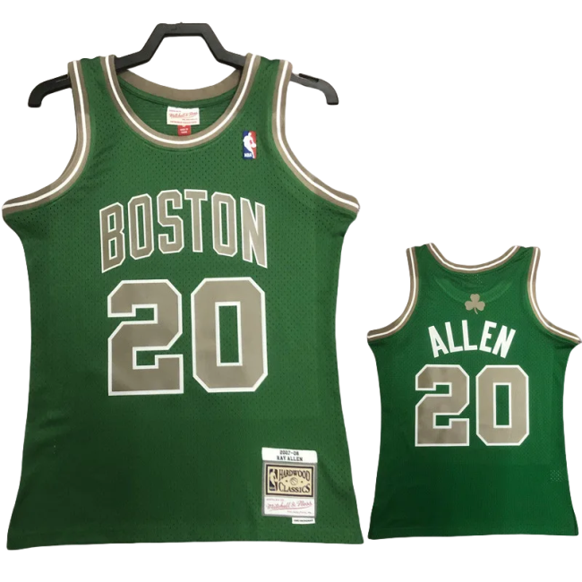2007-08 CELTICS ALLEN #20 Green Retro Top Quality Hot Pressing NBA Jersey