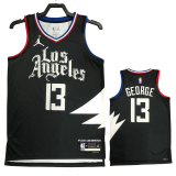 22-23 Clippers GEORGE #13 Black Top Quality Hot Pressing NBA Jersey (Trapeze Edition)