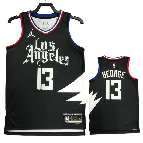 22-23 Clippers GEORGE #13 Black Top Quality Hot Pressing NBA Jersey (Trapeze Edition)