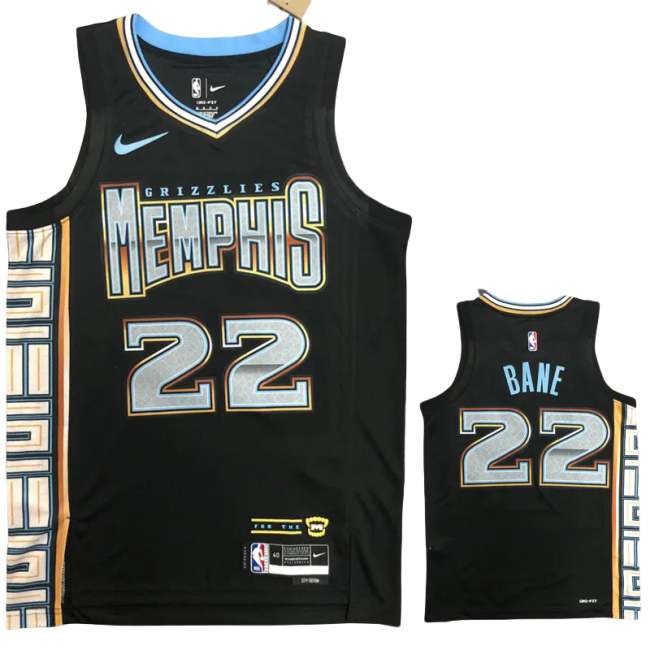 22-23 GRIZZLIES BANE #22 Black City Edition Top Quality Hot Pressing NBA Jersey