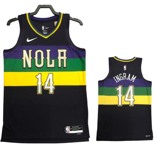 22-23 Pelicans INGRAM #14 Black City Edition Top Quality Hot Pressing NBA Jersey