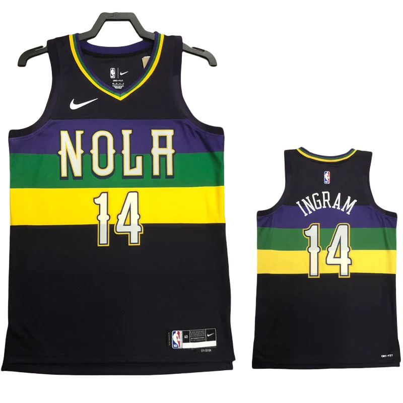 22-23 Pelicans INGRAM #14 Black City Edition Top Quality Hot Pressing NBA Jersey