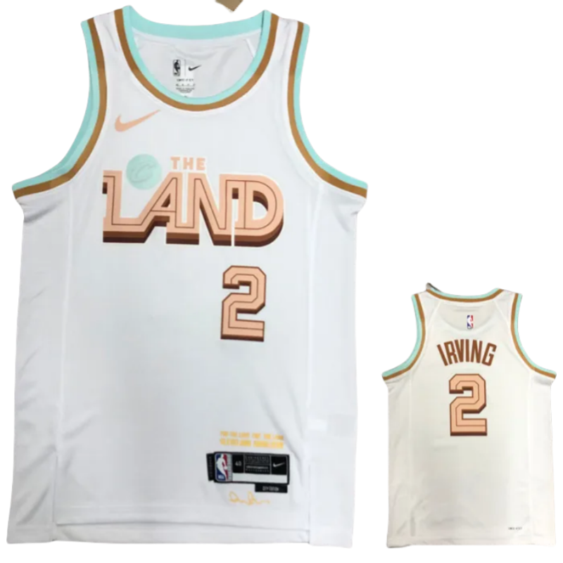 22-23 Cleveland Cavaliers IRVING #2 White City Edition Top Quality Hot Pressing NBA Jersey