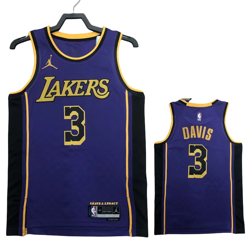 22-23 LAKERS DAVIS #3 Purple Top Quality Hot Pressing NBA Jersey (Trapeze Edition)