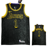 LAKERS RUSSELL #1 Black Top Quality Hot Pressing NBA Jersey