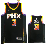 22-23 SUNS PAUL #3 Black Top Quality Hot Pressing NBA Jersey (Trapeze Edition)